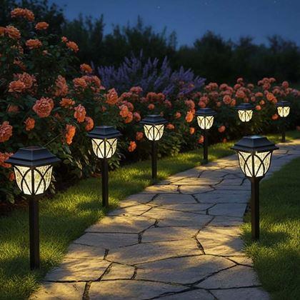 Obrazek z Zestaw 2 lamp solarnych LED do ogrodu