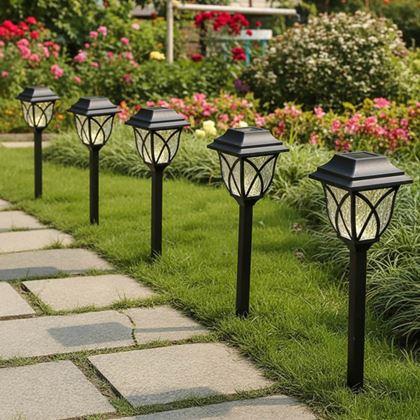 Obrazek z Zestaw 2 lamp solarnych LED do ogrodu