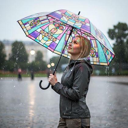 Obrazek z Parasol z wzorem - witraż