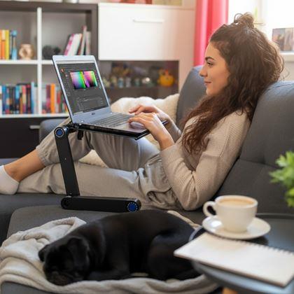 Obrazek z Przenośny regulowany stolik na laptopa z otworami wentylacyjnymi