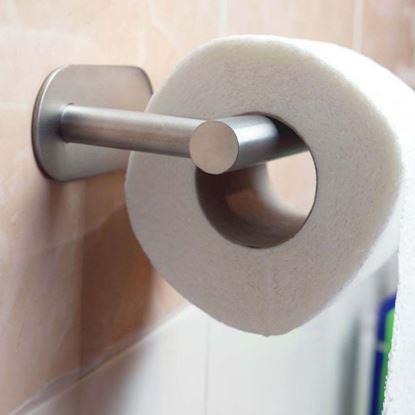 Obraz Samoprzylepny uchwyt na papier toaletowy ze stali nierdzewnej