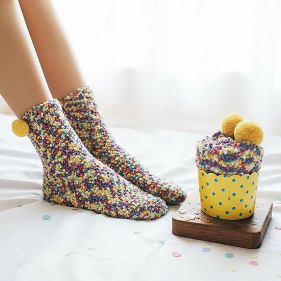 Obrazek z Skarpetki w opakowaniu prezentowym  -  żółte cupcake