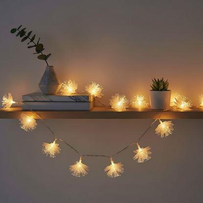 Obraz Girlanda LED - kwiaty