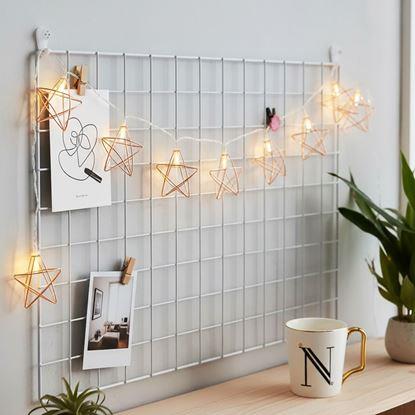 Obraz Dekoracyjny łańcuch świetlny LED metalowe gwiazdy