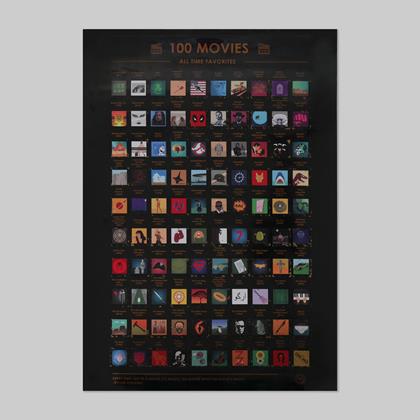Obrazek z Zdrapywany plakat - 100 filmów, które musisz obejrzeć