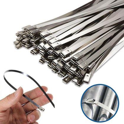 Obrazek z Opaski zaciskowe metalowe - długość 20 cm
