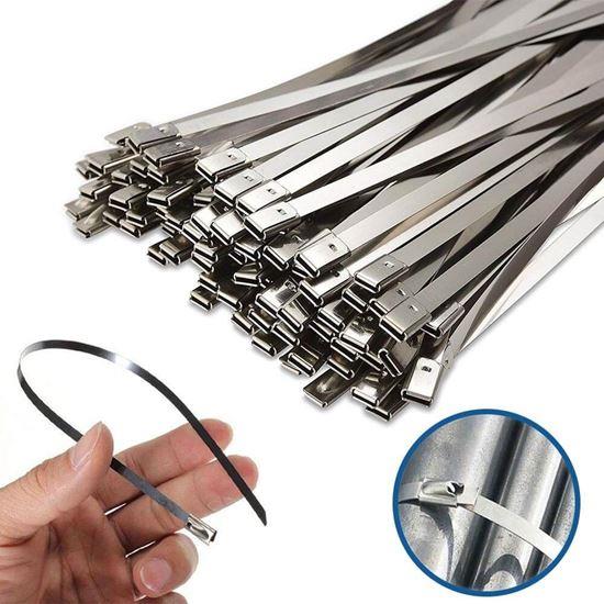 Obrazek z Opaski zaciskowe metalowe - długość 20 cm