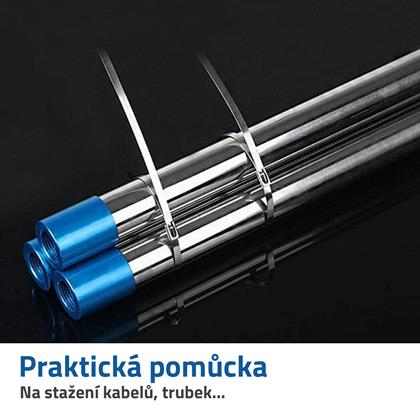 Obrazek z Opaski zaciskowe metalowe - długość 10 cm