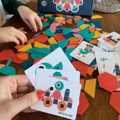 Obraz Drewniane puzzle - geometryczne kształty 180 szt