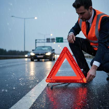 Obrazek z Trójkąt ostrzegawczy z oświetleniem LED