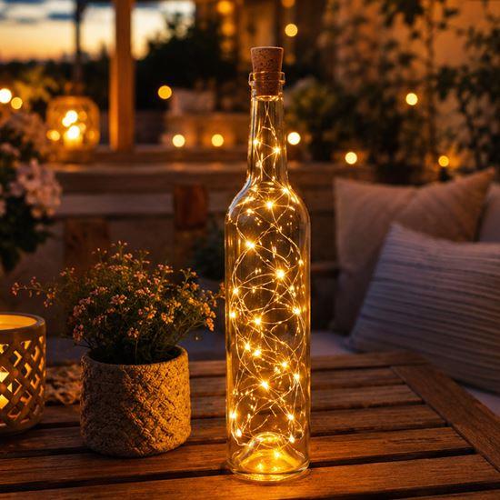 Obrazek z LED łańcuch świetlny do butelki z korkiem 2 m