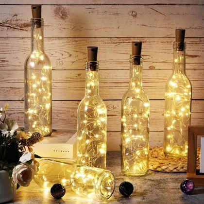 Obrazek z LED łańcuch świetlny do butelki z korkiem 2 m
