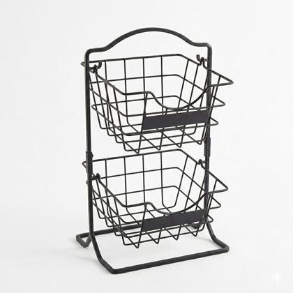 Obrazek z Dwupoziomowy metalowy koszyk 45 cm