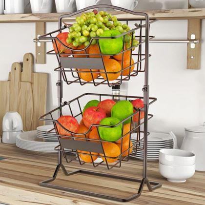 Obrazek z Dwupoziomowy metalowy koszyk 45 cm