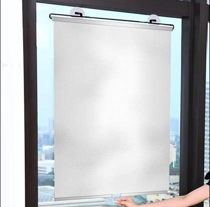 Obrazek z Roleta przeciwsłoneczna zwijana jasna - 58 x 125 cm