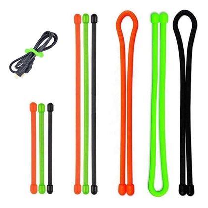 Obrazek z  Silikonowe opaski zaciskowe 5 szt - długość 20 cm