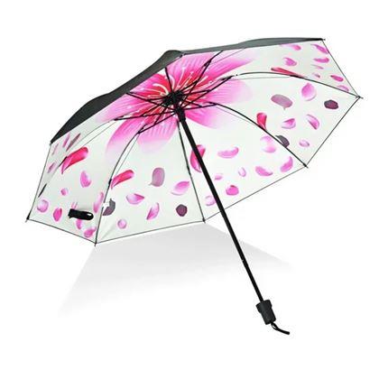 Obrazek z Składany parasol  -  białe płatki