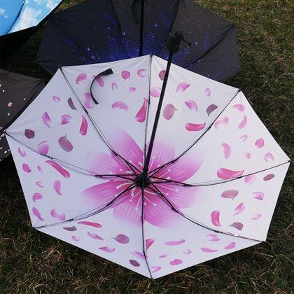 Obrazek z Składany parasol  -  białe płatki