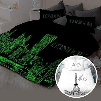 Obrazek z Bawełniane prześcieradła świecące w ciemności – London, Paris