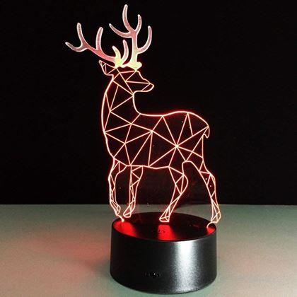 Obrazek z Lampa z iluzją 3D  -  jeleń