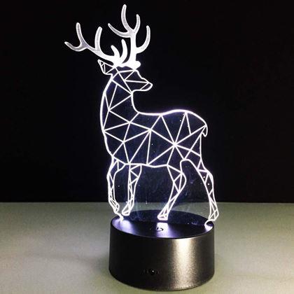 Obrazek z Lampa z iluzją 3D  -  jeleń