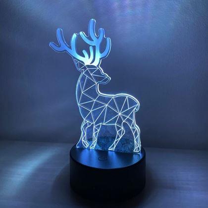 Obrazek z Lampa z iluzją 3D  -  jeleń
