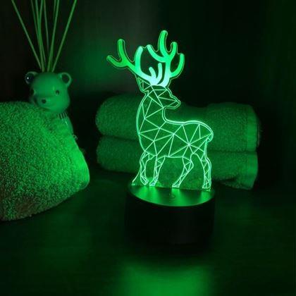 Obrazek z Lampa z iluzją 3D  -  jeleń