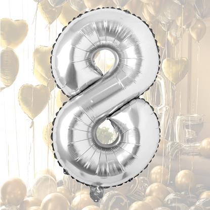 Obraz Maxi balon 100 cm srebrna cyfra