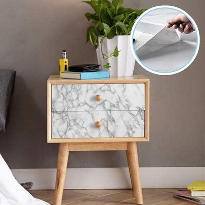 Obrazek z Tapeta marmur 100 cm - biały marmur