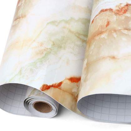 Obrazek z Tapeta marmur 100 cm - beżowy marmur