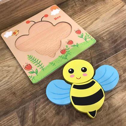 Obrazek z Drewniane puzzle dla najmniejszych  -  pszczółka