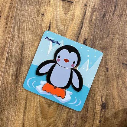 Obrazek z Drewniane puzzle dla najmniejszych  -  pingwin
