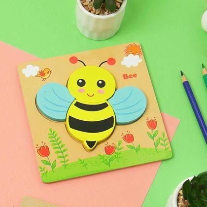 Obrazek z Drewniane puzzle dla najmniejszych  -  pszczółka