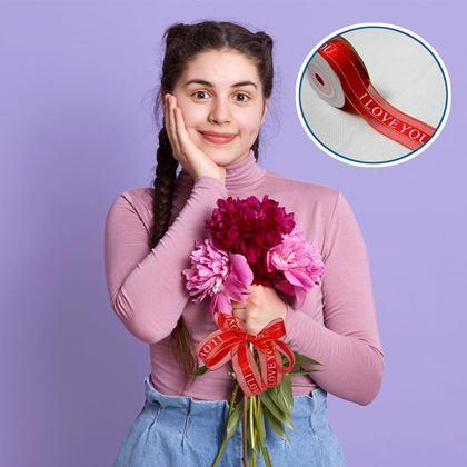 Obrazek z  Dekoracyjna wstążka  -  I love you