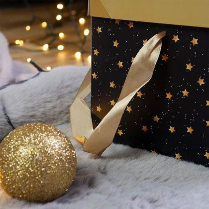 Obrazek z Pudełko prezentowe 15 cm  - gwiazdy