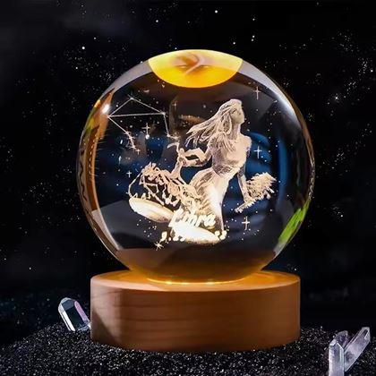 Obrazek z Świecąca kula LED znak zodiaku  -  Waga