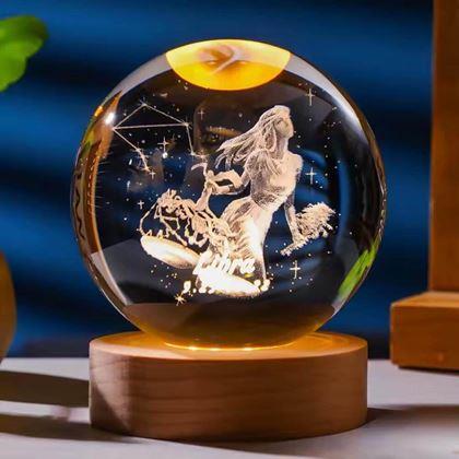 Obrazek z Świecąca kula LED znak zodiaku  -  Waga