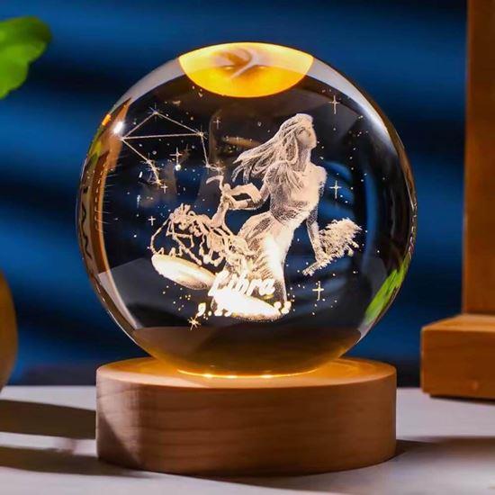 Obrazek z Świecąca kula LED znak zodiaku  -  Waga
