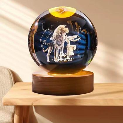 Obrazek z Świecąca kula LED znak zodiaku  -  Lew