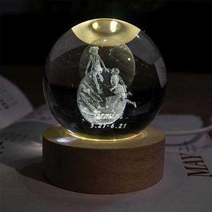 Obrazek z Świecąca kula LED znak zodiaku  -  Bliźnięta