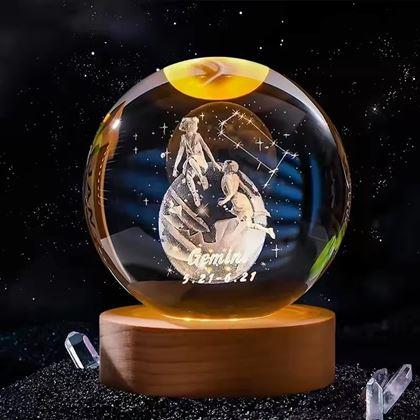 Obrazek z Świecąca kula LED znak zodiaku  -  Bliźnięta