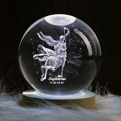 Obrazek z Świecąca kula LED znak zodiaku  -  Strzelec