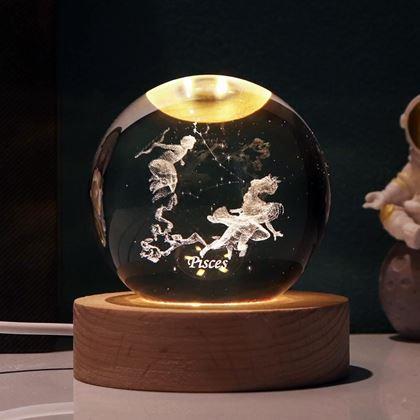 Obrazek z Świecąca kula LED znak zodiaku  - Ryby