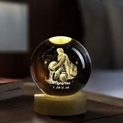 Obrazek z Świecąca kula LED znak zodiaku  -  Wodnik