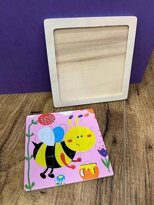 Obrazek z Drewniane puzzle dla dzieci - pszczółka