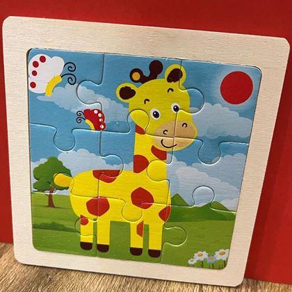 Obrazek z Drewniane puzzle dla dzieci - żyrafa