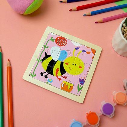 Obrazek z Drewniane puzzle dla dzieci - pszczółka