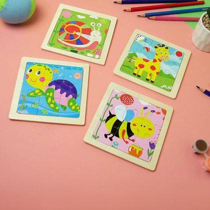 Obrazek z Drewniane puzzle dla dzieci - żyrafa