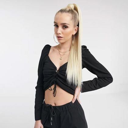 Obrazek z Doczepiana kitka do włosów - jasny blond