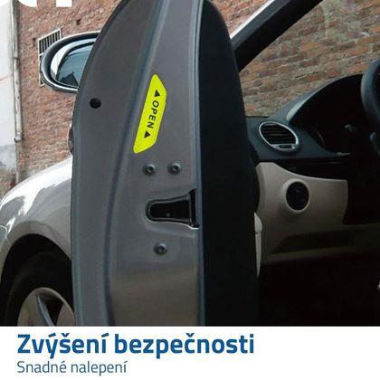 Obrazek z Odblaskowe naklejki samochodowe 4 szt.  -  żółta